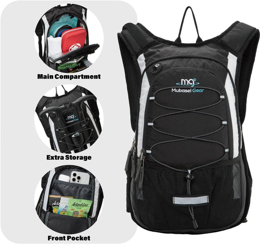 15L Insulated Hydration Backpack Pack with 2L Water Bladder Lightweight Hiking Backpack Bag for Women Men Daypack for Hiking Running Festival Camping Biking