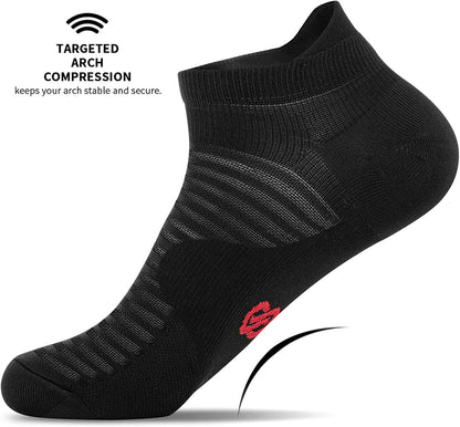 Compression Running Ankle Socks Low Cut(6 Pairs) for Men & Women