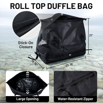 MIER Large Waterproof Duffel Bag Rolltop Dry Backpack Duffle Bags for Kayaking, Rafting, Boating, Swimming, Camping, Travel, Gym, Beach, 60L/80L