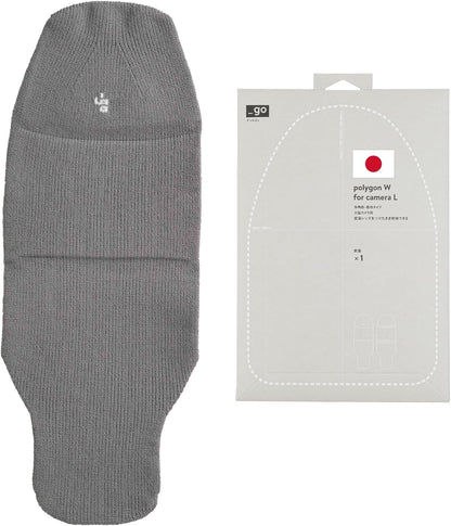 Camera Cover, Polygon W, Made in Japan, L size, Light Gray