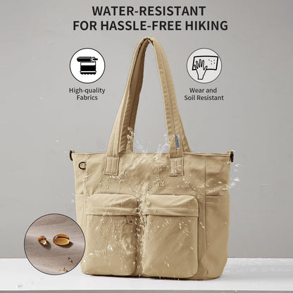 aji Tote Bag for women work, Water-Resistant Tote Bag with Multi Pockets,for Work/Travel/College/Daily