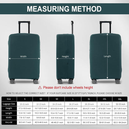 Travel Luggage Cover Suitcase Protector Scratch-Resistant Fit 19-31 Inch Suitcase, Not Included Suitcase (Avocado Green, M(24-25 inch))