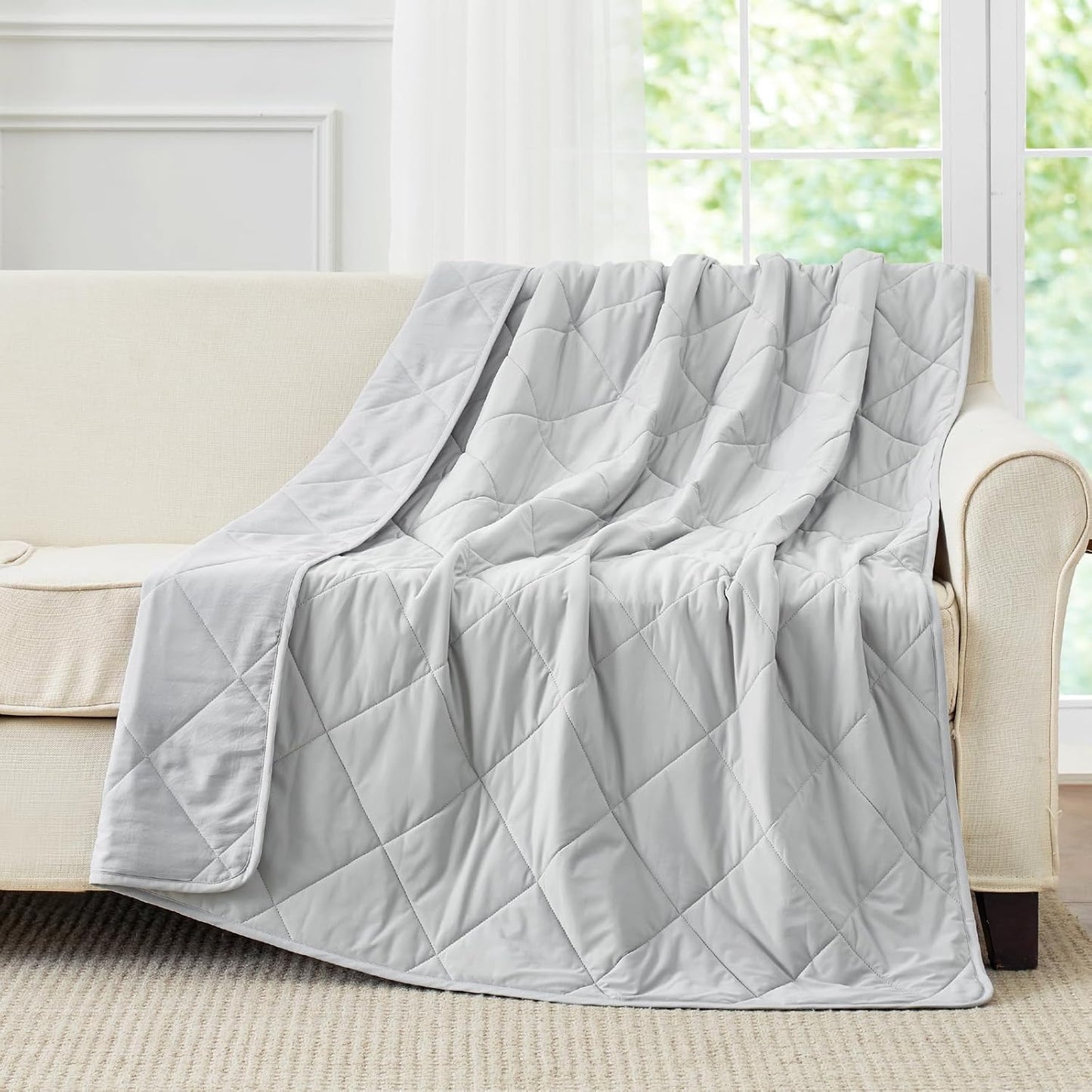 Cozy Bliss Cooling Blanket for Hot Sleepers, Q-Max 0.4 Cooling Comfort Throw Twin Size, Cold Blankets for Night Sweats Sleeping, Ultra-Cool Lightweight Breathable Summer Blanket for Bed Travel