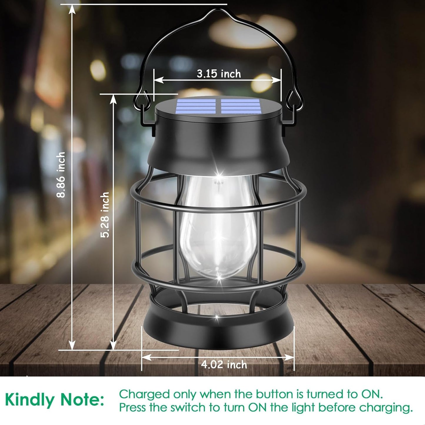 UBright 2 Pack Solar Lantern Lights Outdoor Waterproof Metal Hanging Solar Lights for Outside Lanterns Decorative Outdoor for Patio Porch Garden Lawn, Cool White
