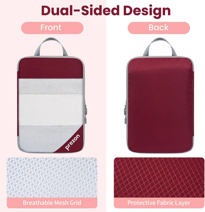 8 Set/6 Set/4 Set Compression Packing Cubes for Travel, Lightweight Vacation Travel Essentials, Travel Accessories for Suitcase Organizer Bags Set, Durable Luggage Organizer