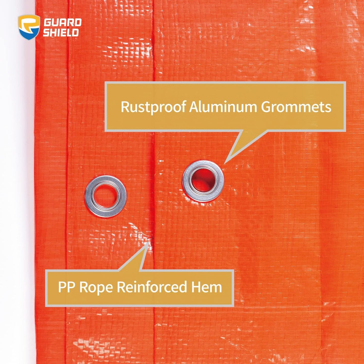 GUARD SHIELD Orange Tarp 20x30 Feet Tarps High Visibility Outdoor Poly Cover Lightweight 6mil