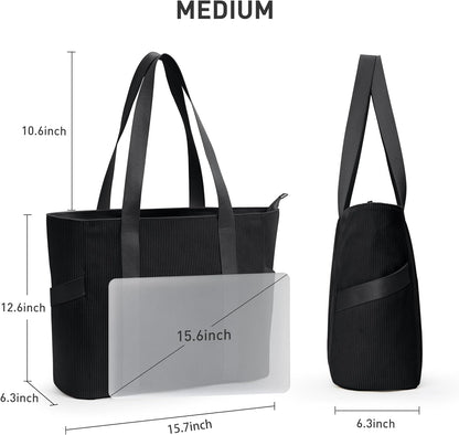 Tote Bag for Women with Zipper, Travel Tote Bags with Compartments Large Shoulder Bag Handbag for Gym Work School