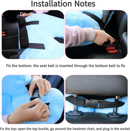 Travel Pillow Car Pillow Kid Car Sleeping The Sleeping Aid for Adults and Kids on Road Trips Kids Travel Pillow Colorful Purple