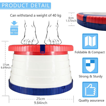 Travel Potty for Toddler, Portable and Foldable Toilet Training Apply to Seat Emergency Toilet for Car, Camping, Outdoor, Indoor with Bags (Blue)