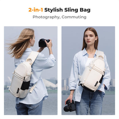 K&F Concept Camera Sling Bag Crossbody Bag Camera Shoulder Backpack DSLR/SLR/Mirrorless Photography Bags Compatible with Canon/Nikon/Sony/Fuji/Gopro/DJI
