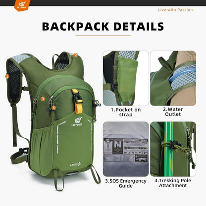 SKYSPER Small Hiking Backpack - 25L Travel Daypack Lightweight Bag Water Resistant Hiking Backpacks for Women Men
