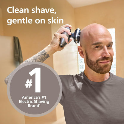 Philips Norelco Head Shaver Pro 9000 Series - Skull Shaver for Men and Women, 360° Flexing Head & ComfortCut Blades for Clean Shave, Gentle on Skin, Model HS9980/40
