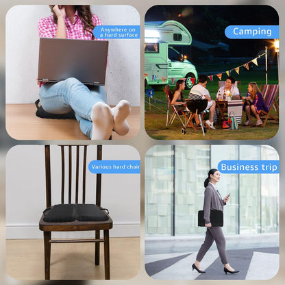 Portable Compact Seat Cushion (14.5" x 10.6") Foldable Travel Cushion, for Airplane Seats, Camping, Stadium, Cinema, Garden Benches Seat Cushion