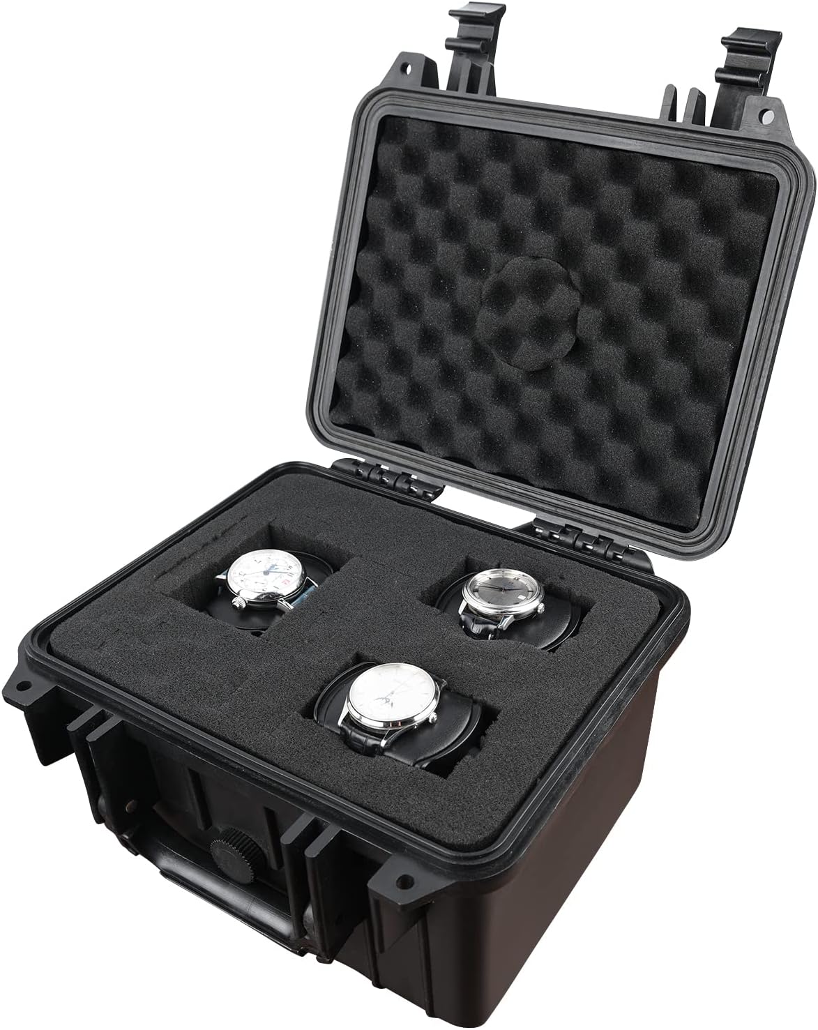 MEIJIA Portable All Weather Waterproof Camera Case With Foam,Fit Use of Drones,Camera,Equipments,Elegant Black,10.62 x9.68x6.87inches
