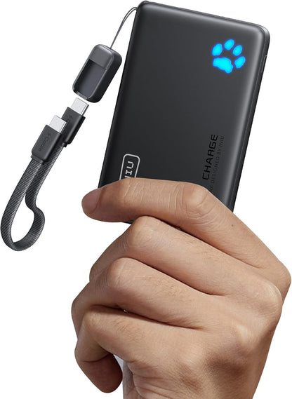 INIU Portable Charger, Ultra Slim 10000mAh 45W PD Power Bank, USB C in&Out Fast Charging Battery Pack, Travel Essential Phone Powerbank Compatible with iPhone 16 15 14 Samsung S22 S21 Google iPad etc