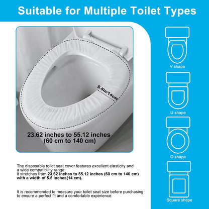20 Pack Disposable Toilet Seat Cover Waterproof Non-Woven Fabric, Disposable Toilet Seat Covers for Travel, Disposable Seat Covers for Outing Hotel Hospital Public Toilet (Individual Package)