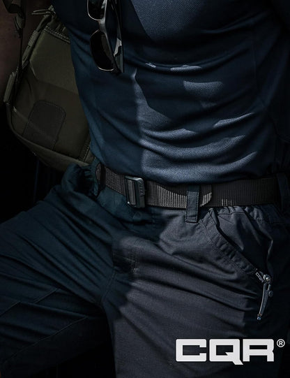 CQR Tactical Belt, Military Style Heavy Duty Belt, Webbing EDC Quick-Release Buckle