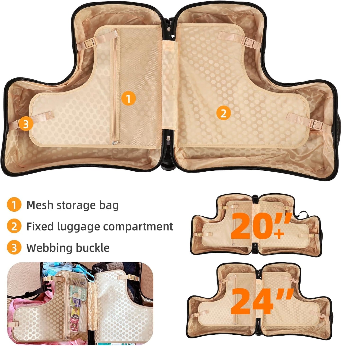 N-A Kids Ride On Suitcase with Wheels, Scooter Luggage for Toddlers Travel, Durable Children's Suitcase for Boys & Girls Ages 2-14 Years