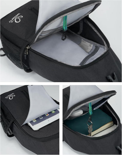 WATERFLY RFID Crossbody Sling Backpack Sling Bag Travel Hiking Chest Bag Daypack