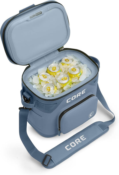 CORE Magnetic Leak Proof Soft Cooler with Waterproof Zipper | Insulated Bag Portable Ice Chest Box | Best Soft Cooler for Food & Beverages for Tailgating, Car Camping, Travel, and Family Beach Picnics