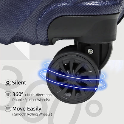 Luggage Sets Suitcases with Wheels Suitcase set Hardshell Luggage sets Clearance Luggage sets with TSA Lock 20/24/28 Inch Luggage Lightweight Suitcases with Wheels (Navy Blue)