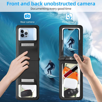 Waterproof Phone Pouch [3-Pack] Double Space Waterproof Phone Case with Adjustable Lanyard Water proof Cell Phone Pouch for iPhone IPX8 Underwater Phone Cases Phone Dry Bag for Vacation Beach Swimming