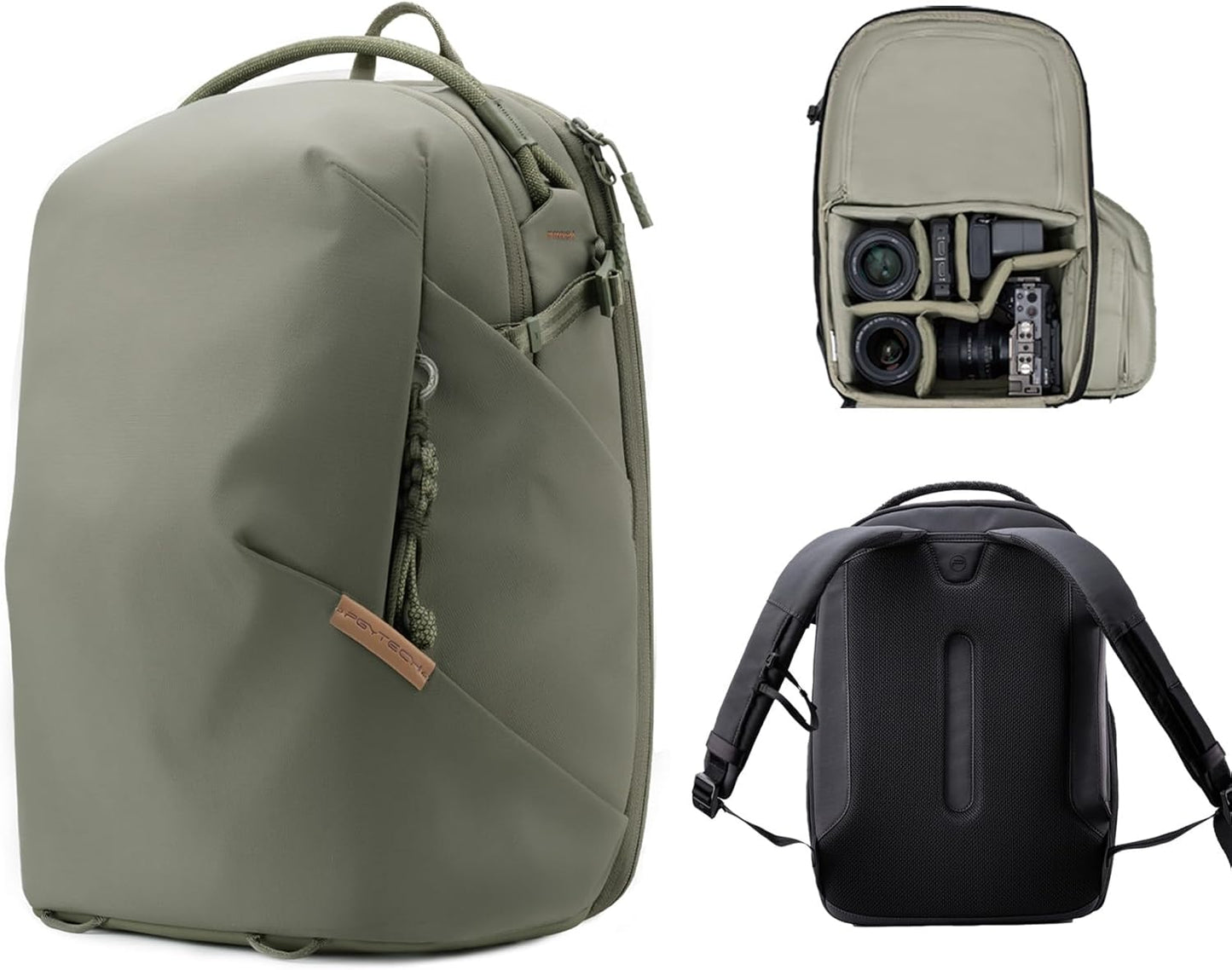 PGYTECH OneGo Lite 16L Camera Backpack Water-Resistant DSLR/Mirrorless Bag for Sony/Canon/Fujifilm, Drone Backpack, Tripod Mount Travel & Weekend Photography Pack for 14" Laptop(Forest)