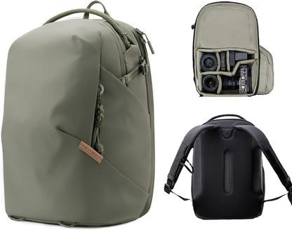 PGYTECH OneGo Lite 16L Camera Backpack Water-Resistant DSLR/Mirrorless Bag for Sony/Canon/Fujifilm, Drone Backpack, Tripod Mount Travel & Weekend Photography Pack for 14" Laptop(Forest)