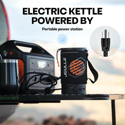 Electric French Press Coffee Maker, 120V Boil Water & Press Coffee 2-in-1, Portable Design for Travel, Camping, 6 Minute Brew Ready