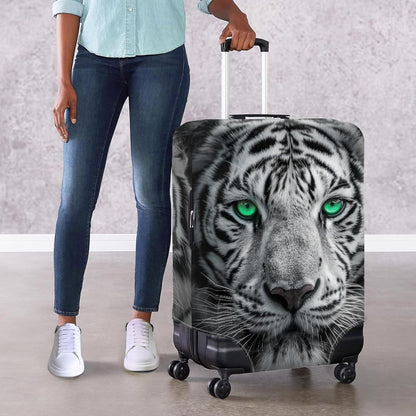 Tiger Animal 3D Printed Travel Luggage Suitcase Cover 18-21 Inch Cover Spandex Suit Case Protector for Carry On Luggage