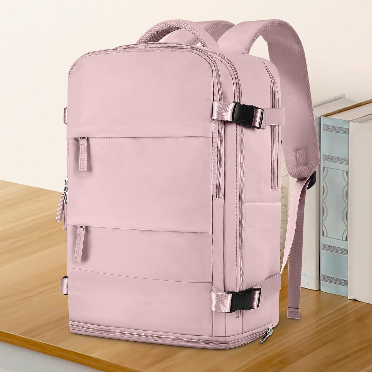coowoz Travel Backpack For Women Men,Carry On Backpack,Hiking Backpack Waterproof Outdoor Sports Rucksack Casual Daypack travel essentials（Pink Purple）