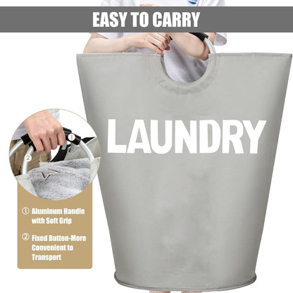 DOKEHOM 160L XX-Large Laundry Basket (7 Colors), Collapsible Laundry Bag, Foldable Laundry Hamper, Folding Washing Bin (Grey, XXL)