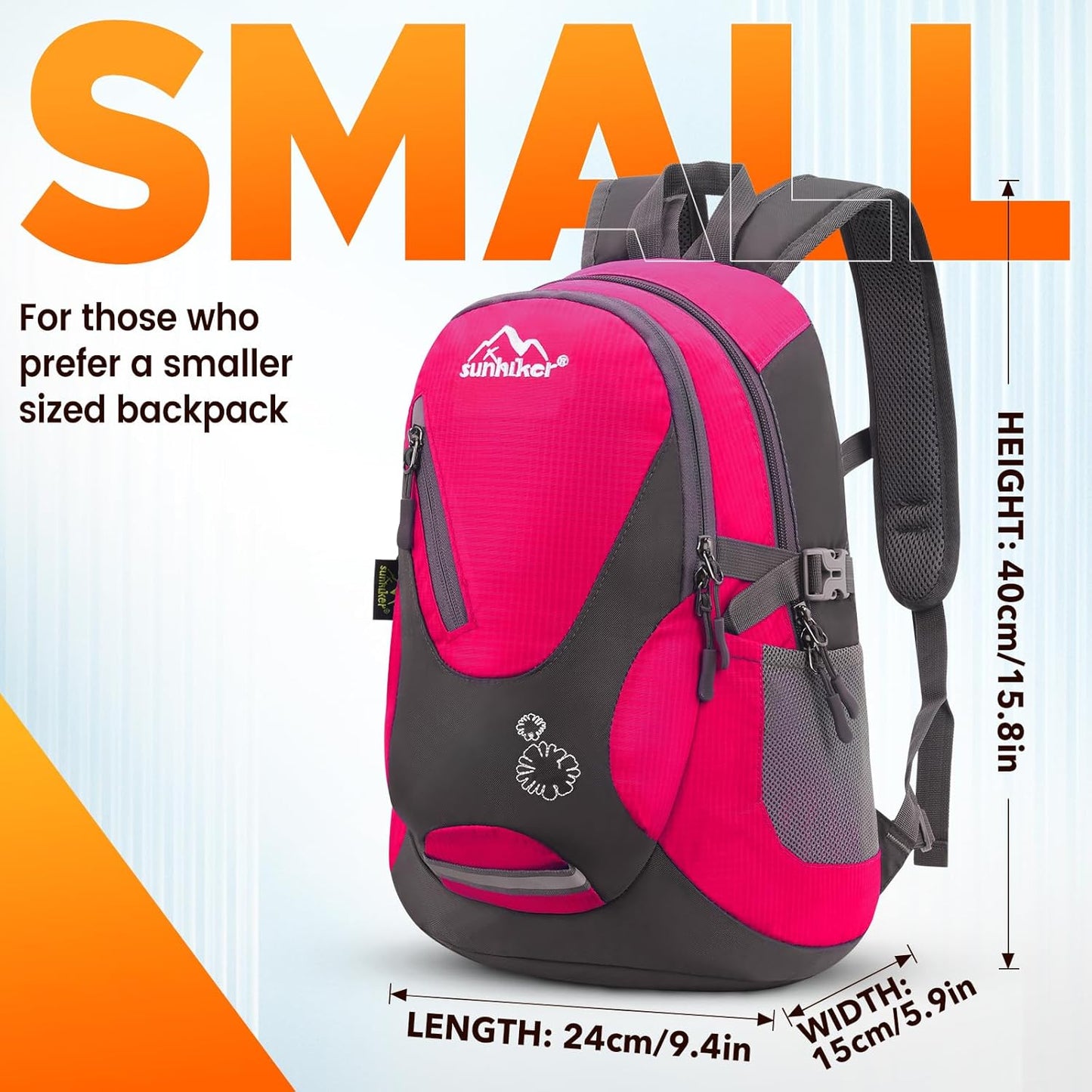 sunhiker Small Cycling Hiking Backpack Water Resistant Travel Backpack Lightweight Daypack M0714