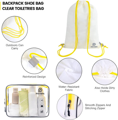 Lightweight Compression Packing Cubes for Suitcases, Compressible Expandable Travel Packing Organizer with Clear Toiletries and Backpack Bag, Travel Essentials for Carry on Luggage 7 Set