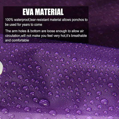 Rain Coats (2 Pack) - Reusable EVA Rain Ponchos for Adults Rain Jackets Raincoats for Men Women