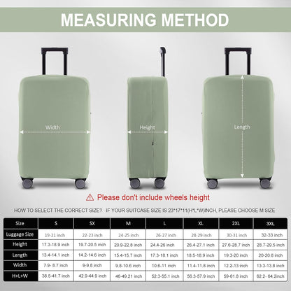 Travel Luggage Cover Suitcase Protector Scratch-Resistant Fit 19-31 Inch Suitcase, Not Included Suitcase (Cyan, 3XL(32-33inch))
