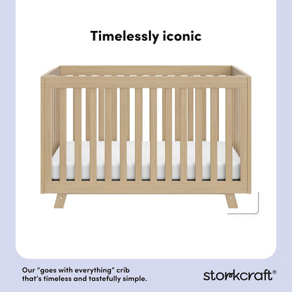 Storkcraft Beckett Grow-with-Me Convertible Crib (Driftwood) – GREENGUARD Gold Certified, Converts to Toddler Bed & Daybed, Fits Standard Crib Mattress, Easy-to-Assemble