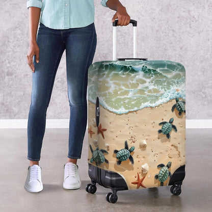 Sea Turtles Luggage Cover Anti-scratch Dustproof Suitvase Protector Fits 26-29 Inch