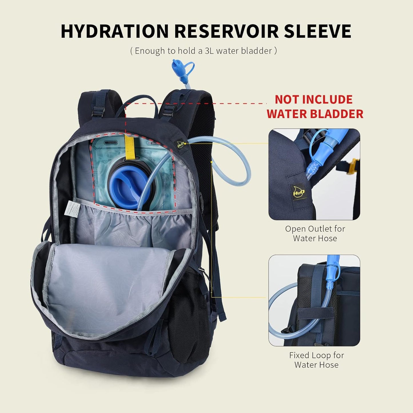 SKYSPER Hiking Backpack for Men Women, 35L Travel Backpack Waterproof Camping Backpack Outdoor Lightweight Daypack