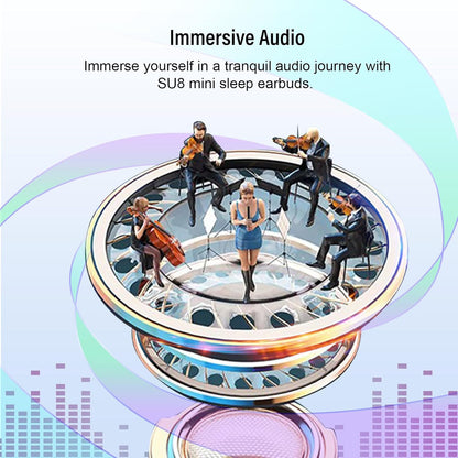 Sleep Earbuds Bluetooth 5.4 in Ear Light-Weight Headphones, Mini Sleep Headphones Small Design for Side Sleepers, 47H Playtime with Charging Case, Clear Calls Earphones, Light Blue