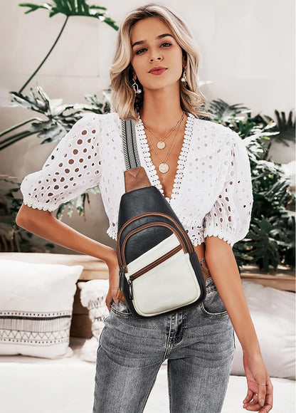 Sling Bag Crossbody Bags for Women Small Cross Body Bag Fanny Packs Chest Sling Purse for Daily Travel Leisure Sport