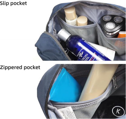Travel Toiletry Bag 8L, Large Packing Cube with Waterproof TPU Wet/Dry Compartment (04 Forest Green)