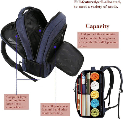 MATEIN Laptop Backpack,Slim Travel Backpack with Laptop Compartment for Men Women,College Daypack Gift Computer Bag fits 15.6 Inch Notebook, Blue