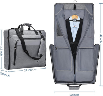 Modoker Suit Luggage Garment Bag with Shoulder Strap, Suit Carry on Bag Hanging Suitcase Garment Bags for Men Women Business Travel