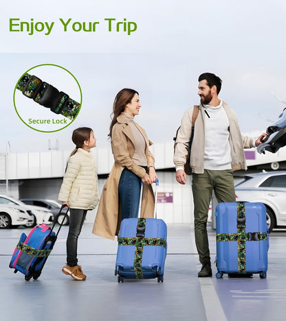 Luggage Straps for Suitcases Travel Belt Luggage Band Heavy Duty Traveling Luggage Identifier Cute Women Girls Unique Accesory,