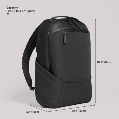 Troubadour Apex Backpack 3.0 - 25L Premium Laptop Backpack - Ergonomic & Water Resistant - Designed for Work and Travel - Black