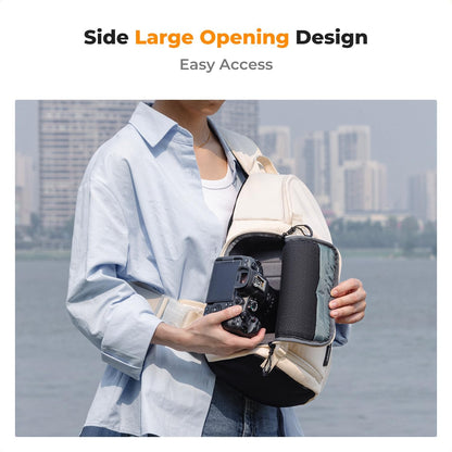 K&F Concept Camera Sling Bag Crossbody Bag Camera Shoulder Backpack DSLR/SLR/Mirrorless Photography Bags Compatible with Canon/Nikon/Sony/Fuji/Gopro/DJI
