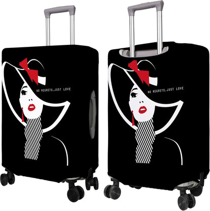 Travel Luggage Cover Suitcase Protector Fits 18-32 Inch Wheel Covers PatternedTravel Related Items Flower Luggage Protector Elastic S