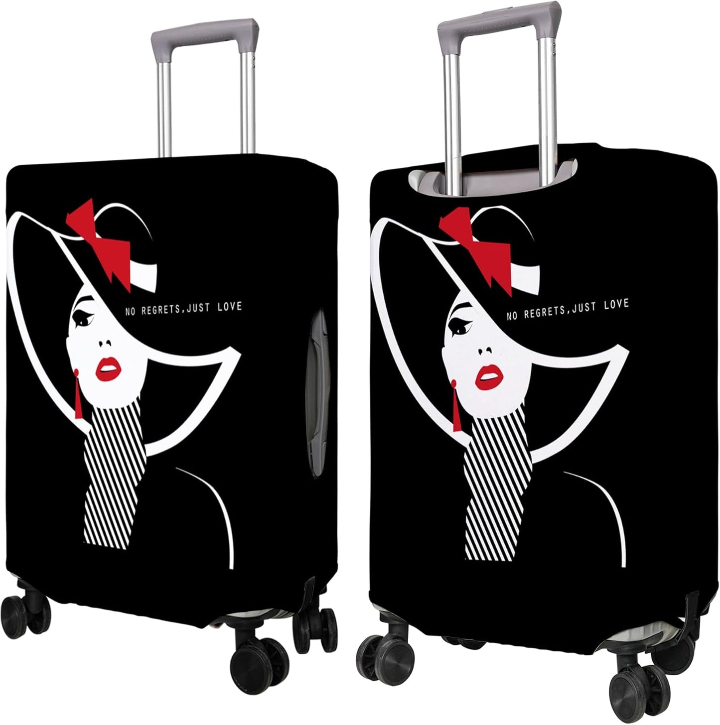 Travel Luggage Cover Suitcase Protector Fits 18-32 Inch Wheel Covers PatternedTravel Related Items Flower Luggage Protector Elastic L