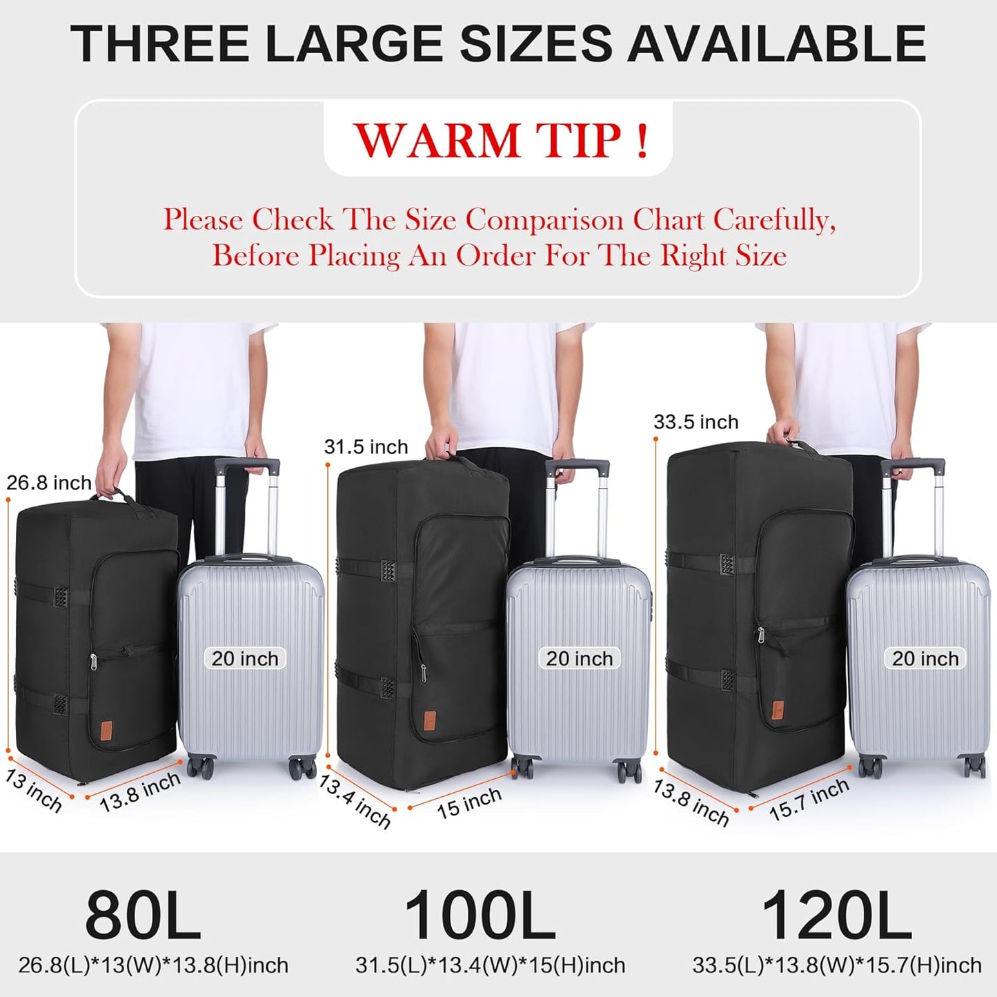 100L Duffle Bag for Travel, Extra Large Foldable Waterproof Travel Duffel Bags Weekender Overnight Bag for Men and Women with Shoe Compartment